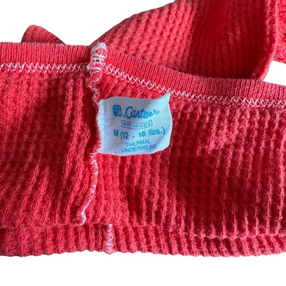 VTG Carters Waffle Knit Red Baby Pant Long John Thermal Underwear Sz M 12-18Lbs - Picture 7 of 7